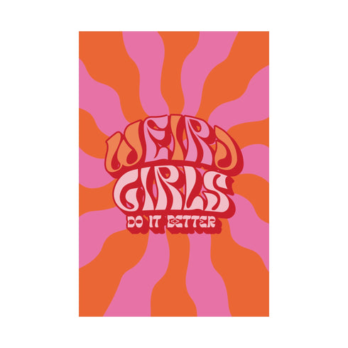 Weird Girls Retro Poster